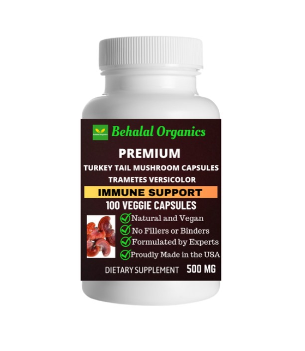 Turkey Tail Mushroom Capsule_Behalal Organics